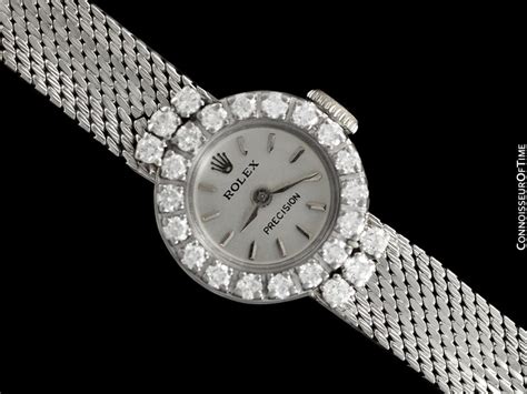 ladies rolex white gold diamonds made in the 1960|vintage rolex ladies wrist watch.